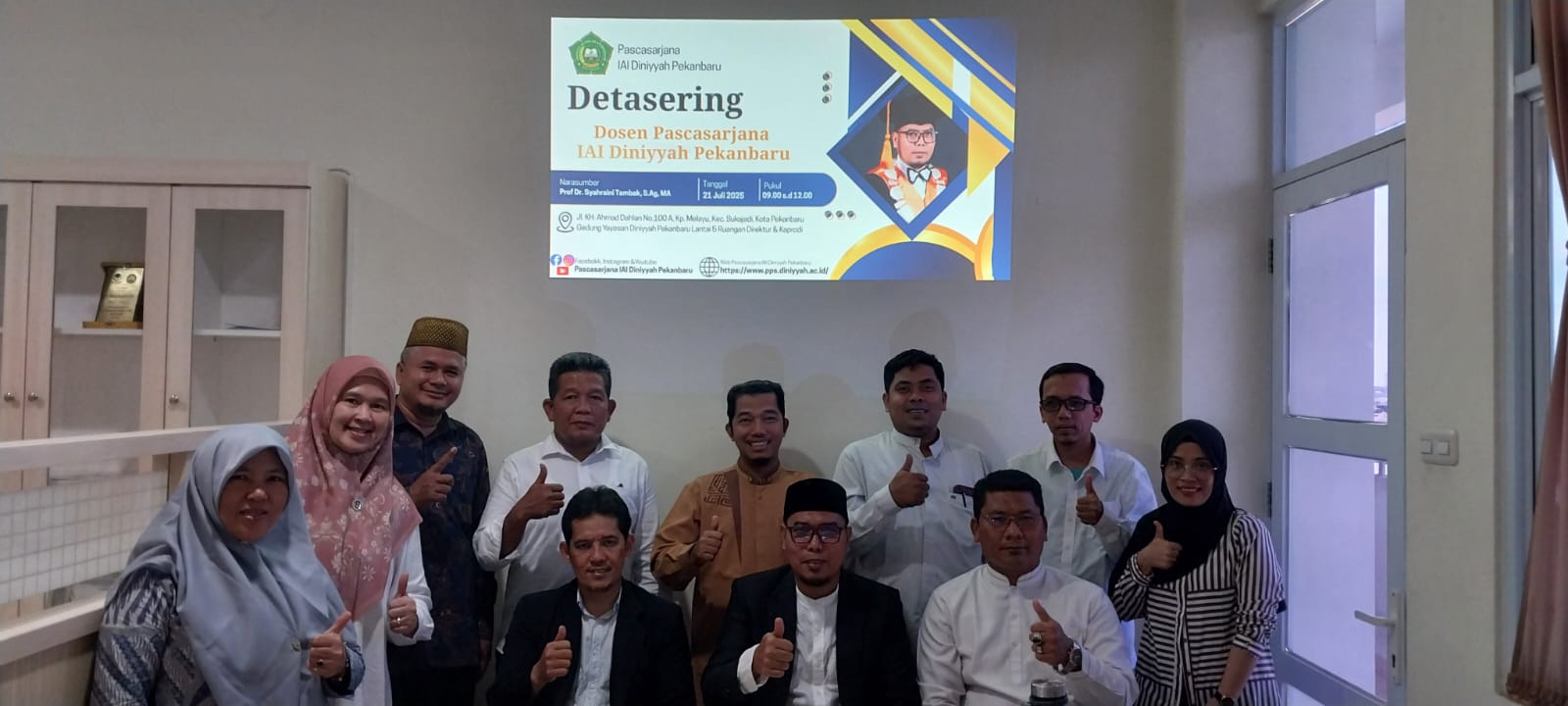 Prof. Dr. Syahraini Tambak, S.Ag., M.A. Berikan Kuliah Detasering di Pascasarjana IAI Diniyyah Pekanbaru